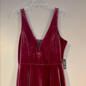 Express Velvet Maroon Dress